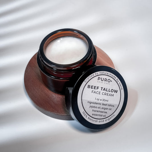 crema para el rostro con sebo de res